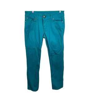 Wrangler Womens Sadie Western Turquoise Green Mid Rise Denim Jeans Size 7x31